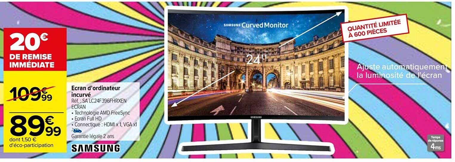 ecran d'ordinateur incurvé samsung