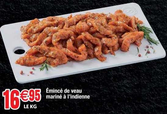 émincé De Veau Mariné à L'indienne