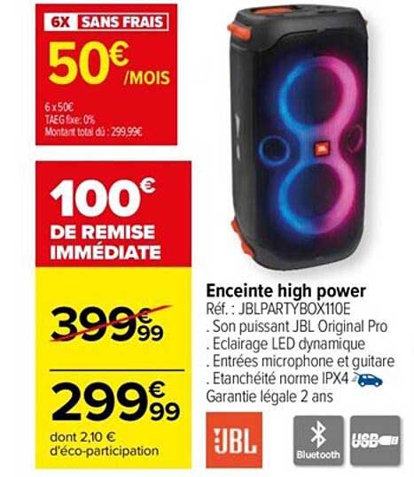 enceinte high power jbl