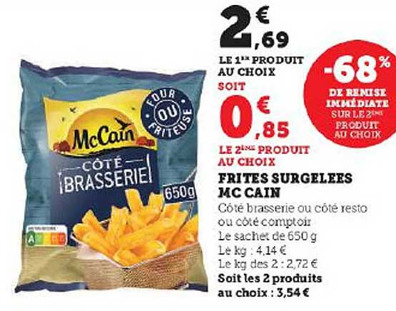 frites surgelées mc cain