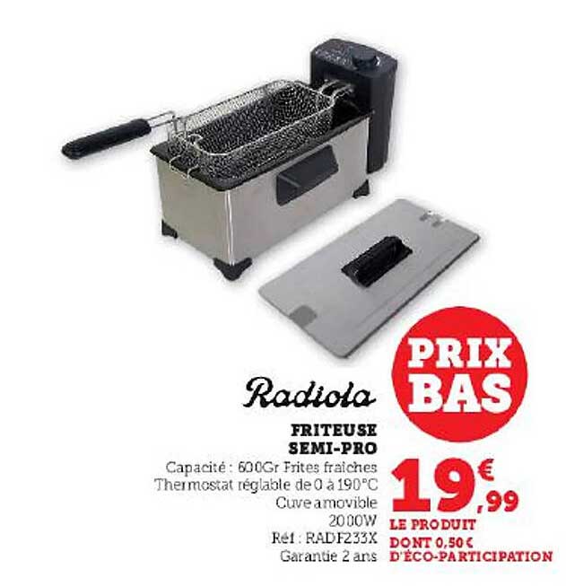 friteuse semi-pro radiola
