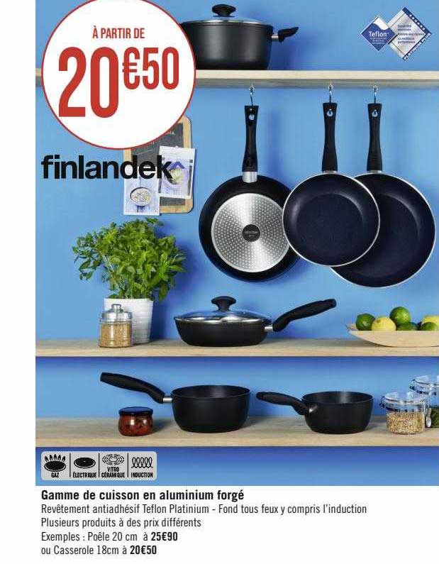 gamme de cuisson en aluminium forgé finlandek