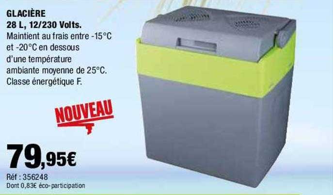 glacière 28l, 12-230 volts