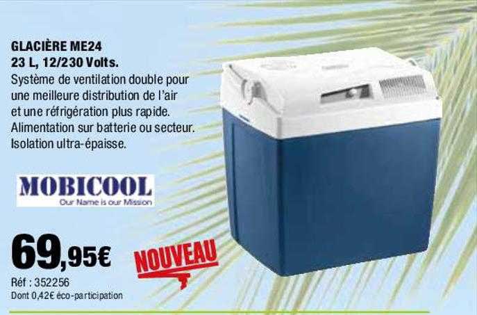 glacière me24 23l, 12-230 volts