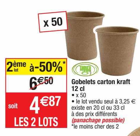 Gobelets Carton Kraft