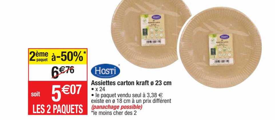 Hosti Assiettes Carton Kraft