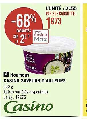 houmous casino saveurs d'ailleurs