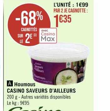 houmous casino saveurs d'ailleurs