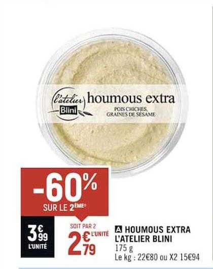 houmous extra l'atelier blini