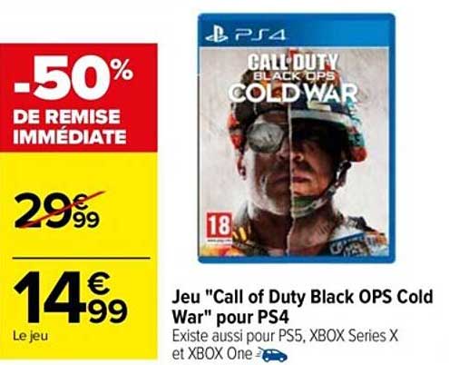 jeu "call of duty black ops cold war" pour ps4