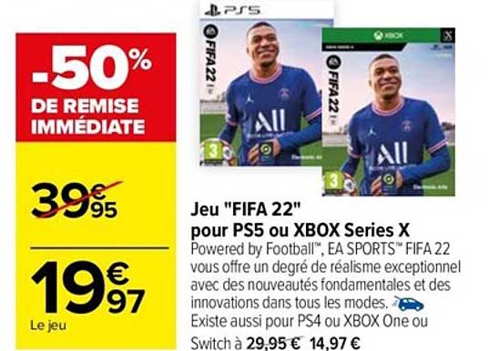 jeu "fifa 22" pour ps5 ou xbox series X