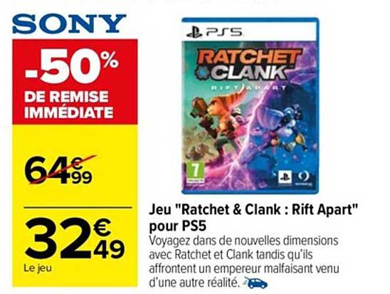 jeu "ratchet & clank : rift apart" pour ps5