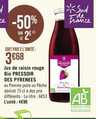 jus de raisin rouge bio pressoir des pyrénées