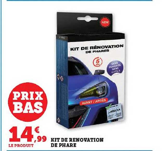 kit de rénovation de phare