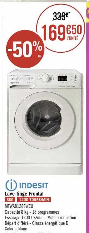 Lave-linge Frontal Indesit