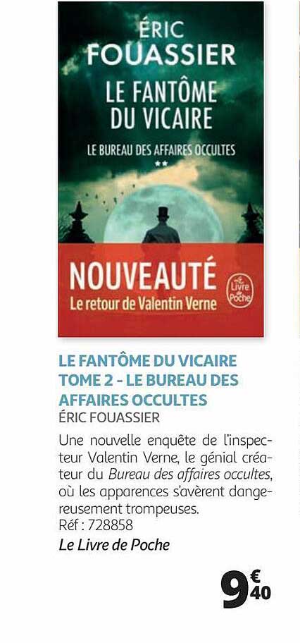 le fantôme du vicaire tome 2 - le bureau des affaires occultes - éric fouassier