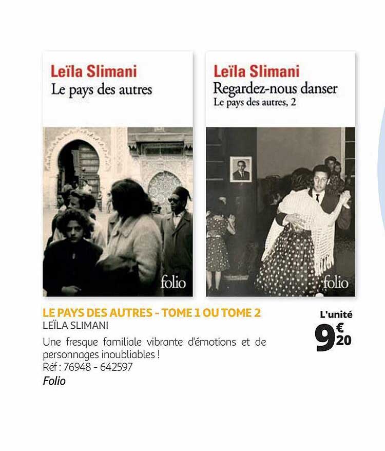 le pays des autres - tome 1 ou tome 2 - leïla slimani