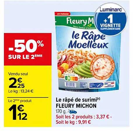le râpé de surimi fleury michon