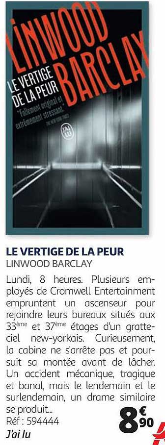 le vertige de la peur - linwood barclay