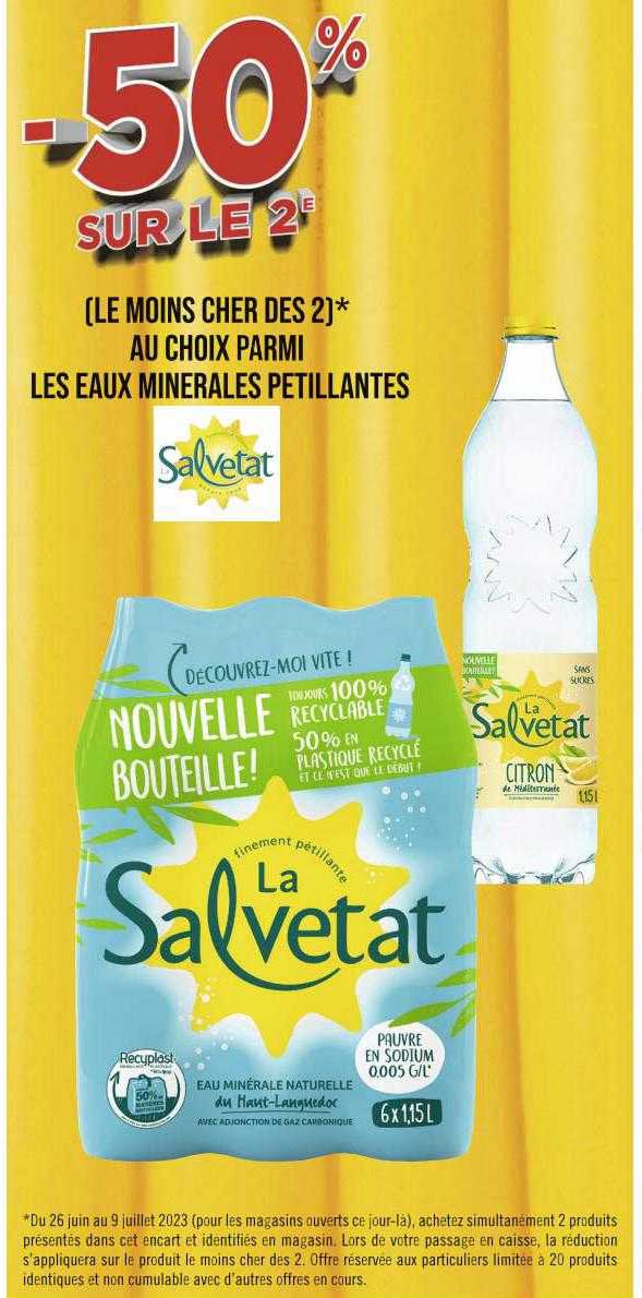 les eaux minérales pétillantes salvetat