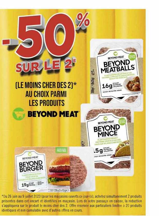 les produits beyond meat