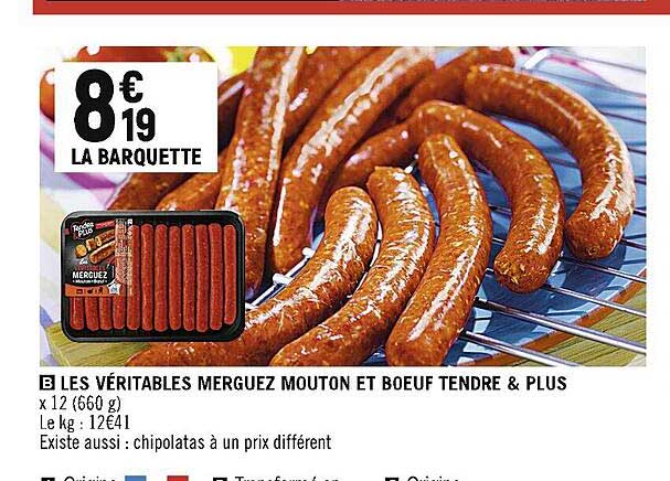 Les Véritables Merguez Mouton Et Bœuf Tendre & Plus