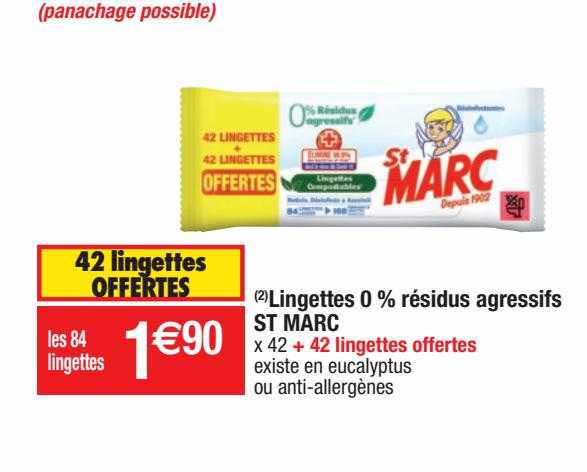 lingettes 0% résidus agressifs st marc