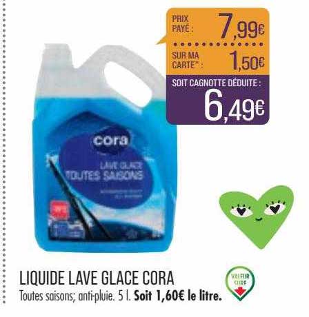 liquide lave glace cora