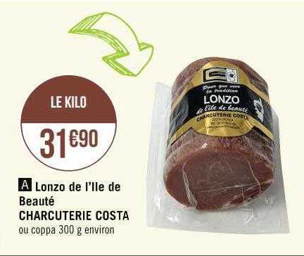 lonzo de l'île de beauté charcuterie costa