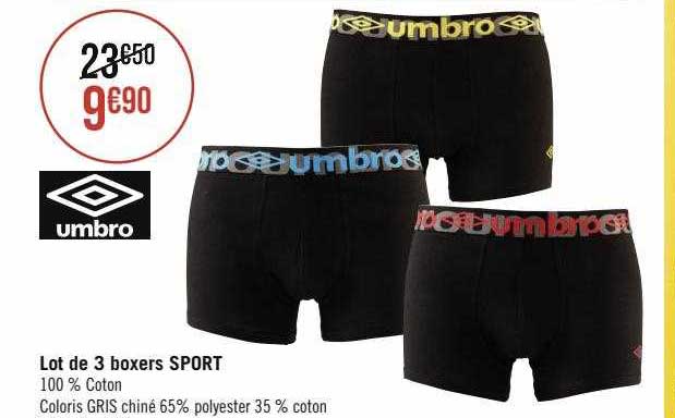 Lot De 3 Boxers Sport Umbro