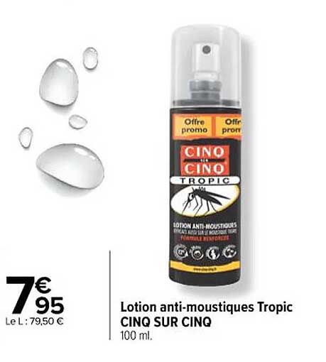 lotion anti-moustiques tropic cinq sur cinq