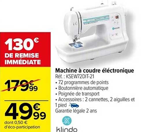 machine à coudre éléctronique klindo