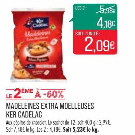 madeleines extra moelleuses ker cadelac