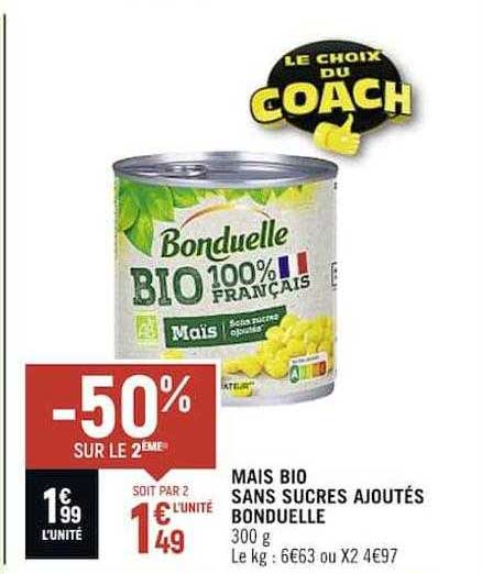 Maïs Bio Sans Sucres Ajoutés Bonduelle