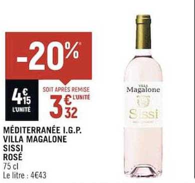 méditerranée i.g.p. villa magalone sissi rosé