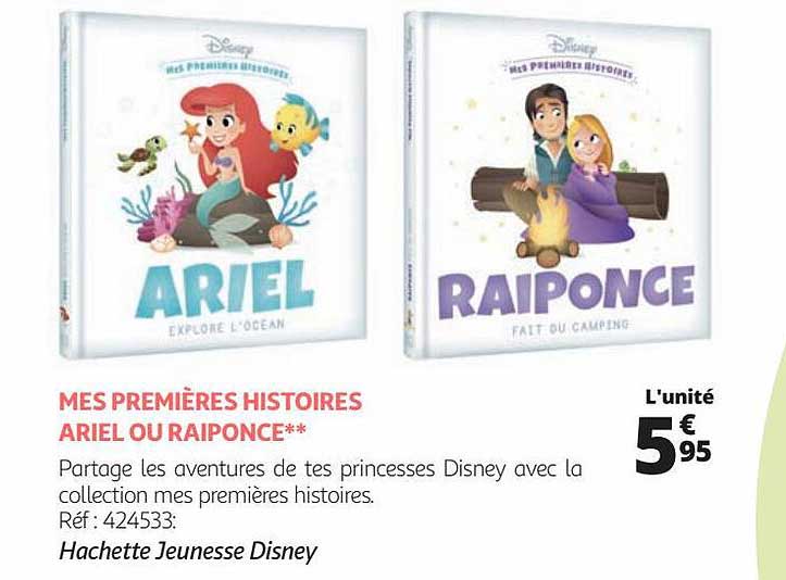 mes premières histoires ariel ou raiponce