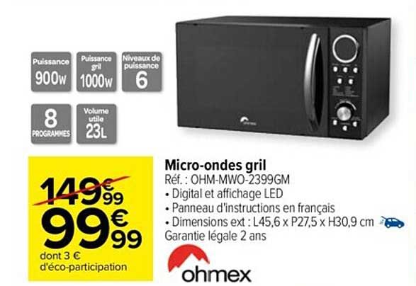 Micro-ondes Gril Ohmex