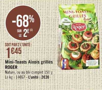 mini-toasts aixois grillés roger