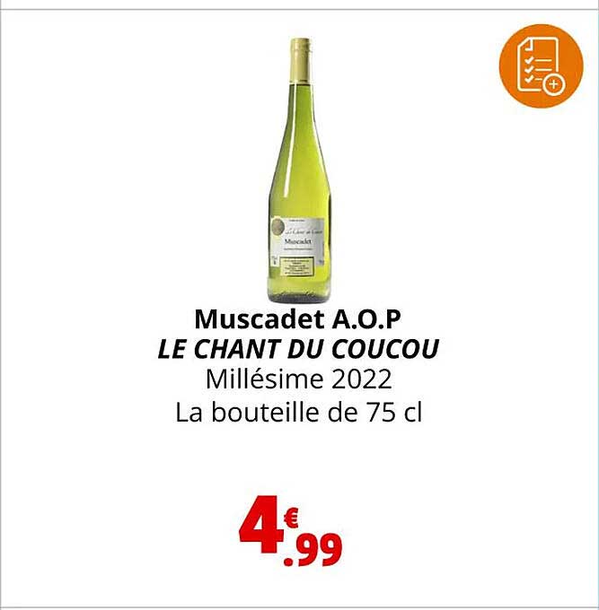 muscadet a.o.p le chant du coucou