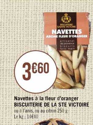 navettes à la fleur d'oranger biscuiterie de la ste victoire