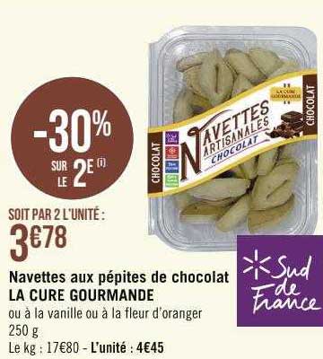 navettes aux pépites de chocolat la cure gourmande