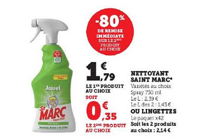 nettoyant saint marc ou lingettes