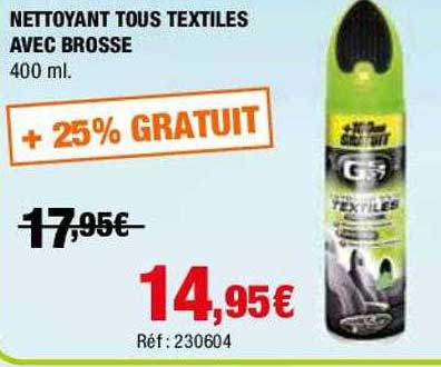 Nettoyant Tous Textiles Avec Brosse Gs27