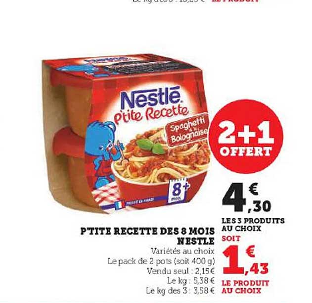 p'tite recette dès 8 mois nestlé