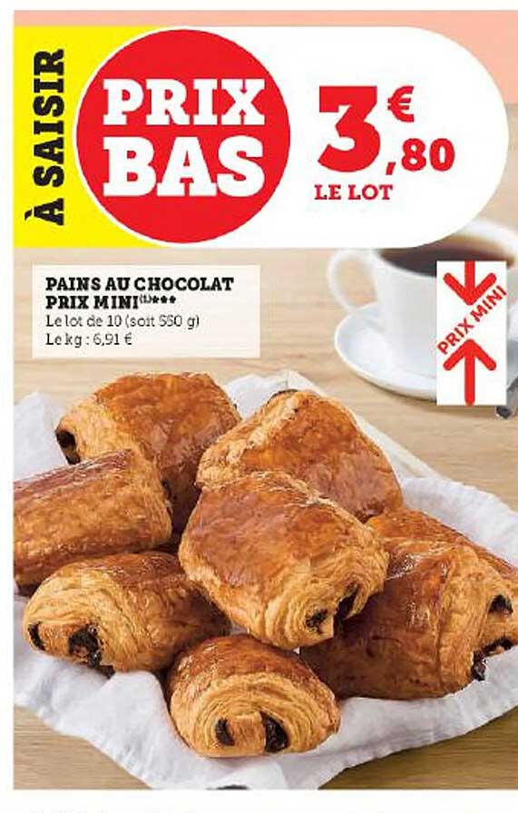 pains au chocolat prix mini