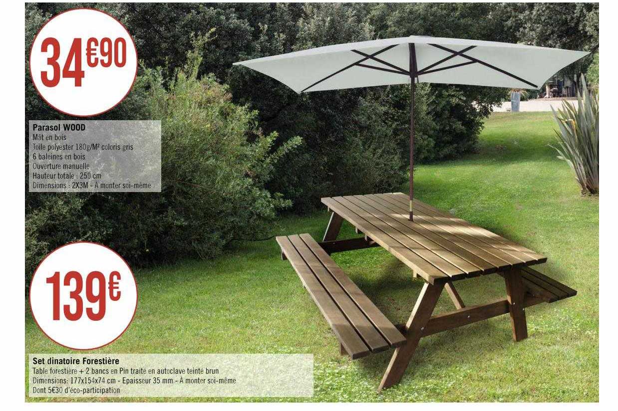 Parasol Wood, Set Dinatoire Forestière