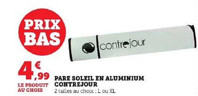 pare soleil en aluminium contrejour
