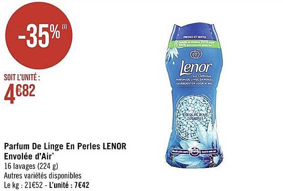 Parfum De Linge En Perles Lenor Envolée D'air
