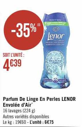 Parfum De Linge En Perles Lenor Envolée D'air