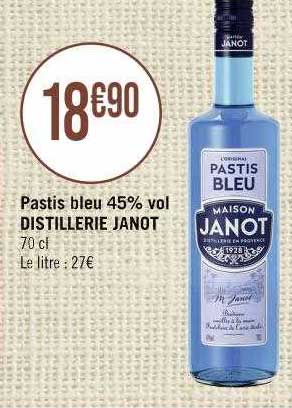 pastis bleu distillerie janot